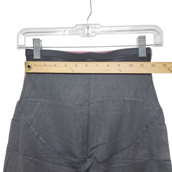 Womens 3-Piece Stretchable maternity pregnancy leggings Trio Black Red Size S - Picture 7 of 8